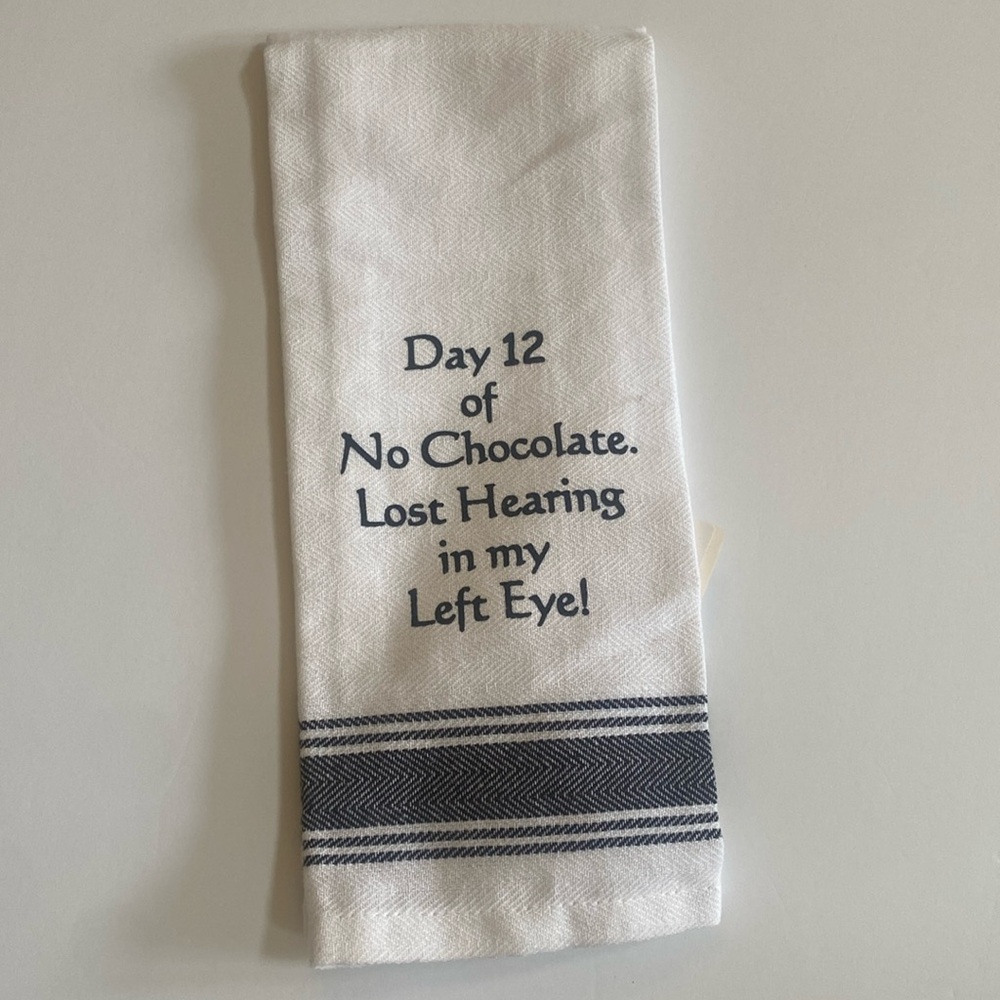 All occasion funny kitchen towel 24x16 NEW with tags